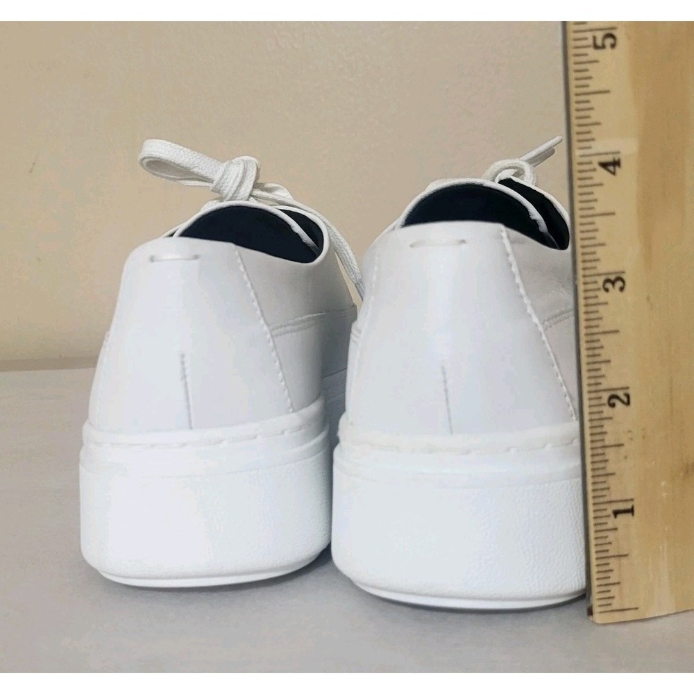 Eileen Fisher White Leather Lace Up Platform Sneakers Cushioned Womens Sz 6.5M - Picture 2 of 9